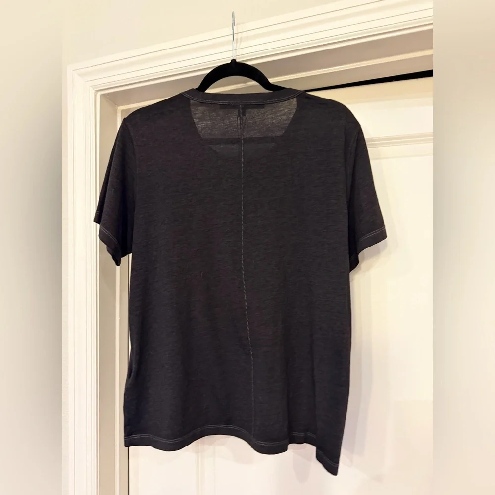 Veronica Beard Charcoal Short Sleeve Top - Picture 3 of 12